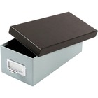 Oxford 3x5 Index Card Storage Box - External Dimensions: 11.5" Length x 5.5" Width x 3.9" Height - Media Size Supported: Index Card 3" (76.20 mm) x 5" (127 mm) - 1000 x Index Card (3" x 5") - Black, Blue - For Index Card, Notes, Recipe, Photo, Small Parts