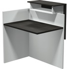 Heartwood INV-2436 Innovations Return - 35.5" x 33.5"43.5" , 0.1" Edge, 1" Top - Band Edge - Material: Particleboard - Finish: Gray Dusk, White