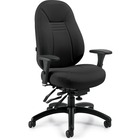 Global ObusForme 44" Multi-tier Chair - Black Seat - Black Back - 5-star Base - 26" Width x 25" Depth x 44" Height - 1 Each
