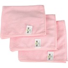 Globe 16"x16" Microfiber Cloth 240GSM Pink - Cloth - 16" (406.40 mm) Width x 16" (406.40 mm) Length - 10 / Pack - Pink