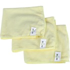 Globe 16"x16" Microfiber Cloth 240GSM Yellow - Cloth - 16" (406.40 mm) Width x 16" (406.40 mm) Length - 10 / Pack - Yellow