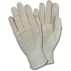 Safety Zone Work Gloves - Thermal Protection - Medium Size - Polyester Cotton - Natural - Lightweight, Knitted - For Packaging - 12 / Dozen