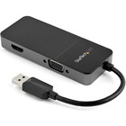StarTech.com USB 3.0 to HDMI and VGA Adapter -4K/1080p USB Type A Dual Monitor Multiport Display Adapter Converter -External Graphics Card - USB-A 3.0 (5Gbps) to HDMI and VGA dual monitor video display adapter | HDMI 4K 30Hz 2ch audio | VGA 1080p 60Hz - M