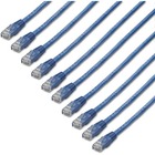 StarTech.com 1 ft. CAT6 Cable - 10 Pack - Blue CAT6 Ethernet Cords - Molded RJ45 Connectors - ETL Verified - 24 AWG (C6PATCH1BL10PK) - 1 ft CAT6 cable pack meets all Category 6 patch cable specifications - CAT 6 cable has 100% copper & foil-shielded twisted-pair wiring - Features molded boots to protect RJ45 clips - Built with 24 AWG Copper Wire - ETL Verified & Lifetime warranty