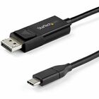 StarTech.com 6ft (2m) USB C to DisplayPort 1.4 Cable 8K 60Hz/4K - Reversible DP to USB-C or USB-C to DP Video Adapter Cable HBR3/HDR/DSC - Reversible USB C to DisplayPort 1.4 cable (USB-C DP Alt Mode laptop to monitor) or DP 1.4 to USB-C display cable - B