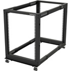 StarTech.com 15U 19" Open Frame Server Rack - 4 Post, Adjustable Depth 22 to 40" - Mobile Network Equipment Rack - HP ProLiant ThinkServer - 15U Open Frame Server Rack w/adjustable mounting depth of 23in-41in & 30in tall design - Mobile Data IT rack w/casters/levelling feet cage nuts/screws cable mgmt hooks & assembly tools - Steel 19in EIA/ECA-310 frame for max ventilation - 1200lb cap