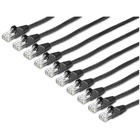 StarTech.com 15 ft. CAT6 Cable - 10 Pack - BlackCAT6 Patch Cable - Snagless RJ45 Connectors - Category 6 Cable - 24 AWG (N6PATCH15BK10PK) - CAT6 cable pack meets all Category 6 patch cable specifications - CAT 6 cable has 100% copper & foil-shielded twist