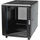 StarTech.com 15U 19" Server Rack Cabinet - 4 Post Adjustable Depth (6-32") Locking Knock Down Enclosure - Mobile w/Glass Door & Casters - 15U 4 post server rack cabinet enclosure EIA/ECA 310-E - IT/Data rack w/adjustable mounting depth 6-32in. - 1768 lb load capacity, 39 in. tall - Removable locking sides/doors, rear/top mesh - vented glass front door & casters/levelling feet Flat pack