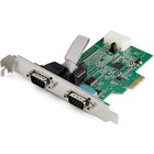 StarTech.com 2-Port PCI Express RS232 Serial Adapter Card - 16950 UART - 1 Pack - Low-profile Plug-in Card - PCI Express 1.1 x1 - PC, Linux - 2 x Number of Serial Ports External