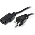 StarTech.com 10ft (3m) Computer Power Cord, NEMA 5-15P to C13, 10A 125V, 18AWG, 10 Pack, Replacement PC Power Cord, TV/Monitor Power Cable - 10ft (3m) 18AWG flexible computer power cable w/ NEMA 5-15P and IEC 60320 C13 connectors; Rated for 125V 10A; UL listed (UL62/UL817); Fully molded ends; 100% Copper Wire; Fire Rating VW-1; Jacket Rating SVT; Jacket Material: PVC