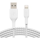 Belkin Lightning/USB Data Transfer Cable - 6.6 ft Lightning/USB Data Transfer Cable - First End: Lightning - Male - Second End: USB Type A - Male - MFI - White