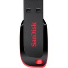 SanDisk Cruzer Blade USB Flash Drive - 16 GB - USB 2.0 - Black, Red
