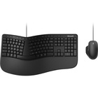 Microsoft Keyboard & Mouse - USB 2.0 Type A Cable Keyboard - Matte Black - USB 2.0 Type A Cable Mouse - BlueTrack - 5 Button - Scroll Wheel - QWERTY - Matte Black - Multimedia, Mute, Volume Down, Volume Up, Previous Track, Play/Pause, Next Track, Calculat