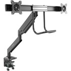 StarTech.com Desk Mount Dual Monitor Arm - Ergonomic VESA Mount 32" (17.6lb) Displays - Crossbar Handle for Full Motion - C-Clamp/Grommet - VESA 75x75/100x100mm heavy-duty desk mount dual monitor arm supports 32in displays 17.6lb (per screen) - One-touch handle for synced full-motion articulating - Adjustable height ergonomic monitor arm - C-clamp/grommet mount installation (tools incl)