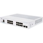 Cisco 350 CBS350-16T-2G Ethernet Switch - 18 Ports - Manageable - 2 Layer Supported - Modular - 2 SFP Slots - 18.37 W Power Consumption - Optical Fiber, Twisted Pair - Lifetime Limited Warranty