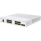 Cisco 350 CBS350-16P-E-2G Ethernet Switch - 18 Ports - Manageable - 2 Layer Supported - Modular - 2 SFP Slots - 23.68 W Power Consumption - 120 W PoE Budget - Optical Fiber, Twisted Pair - PoE Ports - Rack-mountable - Lifetime Limited Warranty