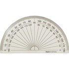 Westcott 4" Protractor - Acrylic Plastic - Clear - 1 Each