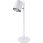 DAC LED Desk Lamp with 340Â° Rotating Head - 18" (457.20 mm) Height - 5 W LED Bulb - Rotating Head, Adjustable Brightness, Swivel Head, Flicker-free, Glare-free Light - 450 lm Lumens - Metal - Desk Mountable - White - for Desk