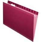TOPS Legal Hanging Folder - 8 1/2" x 14" - Fiber - Burgundy - 25 / Box