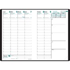 Quo Vadis Minister Diary Refill - Weekly - 13 Month - December 2023 - December 2024 - 8:00 AM to 9:00 PM - Half-hourly - 1 Week Double Page Layout - Sewn - Black - Paper - Flexible Cover, Detachable Address Book, Removable Phone Book - 1 Each