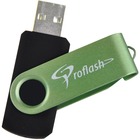 Proflash FlipFlash Flash Drive - 16 GB - USB 2.0 - Green - 1 Each