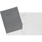 Geocan Letter Report Cover - 8 1/2" x 11" - 100 Sheet Capacity - 3 Fastener(s) - Gray - 1 Each
