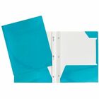 Geocan Letter Report Cover - 8 1/2" x 11" - 80 Sheet Capacity - 3 Fastener(s) - 2 Internal Pocket(s) - Turquoise - 1 Each