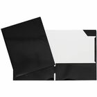 Geocan Letter Report Cover - 8 1/2" x 11" - 80 Sheet Capacity - 2 Internal Pocket(s) - Black - 1 Each