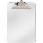 Westcott Clear Plastic Clipboard - Letter Size - 8 1/2" x 11" - Spring Clip - Plastic - Clear - 1 Each