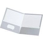 Oxford Showfolio Letter Portfolio - 8 1/2" x 11" - 100 Sheet Capacity - 2 Pocket(s) - Gray - 10 / Pack