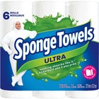 SpongeTowels Ultra Paper Towels - 6 Rolls / Pack - 72 Sheets / Roll