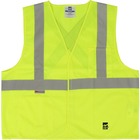 Viking Open Road Solid Safety Vest - Recommended for: Flagger, Construction, School - Machine Washable, Multiple Pocket, Hook & Loop Closure - Small/Medium Size - Polyester - Orange, Lime - 1 Each