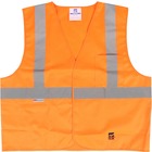 Viking Open Road Solid Safety Vest - Recommended for: Flagger, Construction, School - Machine Washable, Multiple Pocket, Hook & Loop Closure, Reflective - Large/Extra Large Size - Polyester - Orange, Lime - 1 Each