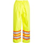 Viking Trilobal Ripstop Waterproof Pants - Recommended for: Flagger, Construction - Water Proof, Adjustable Cuff, Attached Boot, Comfortable, Ventilation, Wind Proof, Heat-sealed, Lightweight, Flexible, Pass-thru Pocket, Elasticized, ... - Large Size - Polyester PU - Lime Green - 1 Each