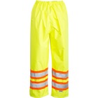 Viking Trilobal Ripstop Waterproof Pants - Recommended for: Flagger, Construction - Ventilation, Water Proof, Wind Proof, Lightweight, Flexible, Taped Seam, Heat-sealed, Elasticized, Comfortable, Pass-thru Pocket, Multiple Pocket, ... - Extra Large Size - Polyester PU - Lime Green - 1 Each