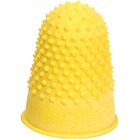 Offix Finger Tip - Large Size - Rubber - Yellow - 12 / Pack