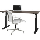 BeStar Adjustable Computer Table - Black Base x 1" Table Top Thickness - Antigua - Melamine Top Material