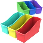 Storex Large Book Bin, Assorted Colors - 7" Height x 5.3" Width x 14.3" Depth - Desktop - Assorted - Plastic - 1 Each