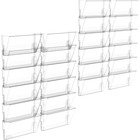 Storex Wall Pocket - Clear - Polyethylene - 6 / Pack