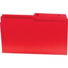 Offix 1/2 Tab Cut Legal Top Tab File Folder - 8 1/2" x 14" - Red - 100 / Box