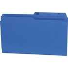 Offix 1/2 Tab Cut Legal Top Tab File Folder - 8 1/2" x 14" - Blue - 100 / Box