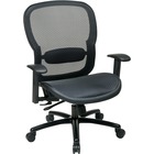 Office Star Black Mesh Back Chair - Black Mesh Seat - Black Mesh Back - 5-star Base - Gunmetal - 1 Each