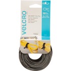 VELCROÂ® Reusable Ties - Cable Tie - Black, Gray - 1 Pack - 11.34 kg Loop Tensile