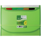 EcoOffice Letter Recycled Expanding File - 8 1/2" x 11" - 6 Pocket(s) - Polypropylene - Clear, Assorted - 1 Each
