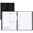 Blueline NotePro Undated Daily Planner - Daily - White Sheet - Twin Wire - Paper - Black - 8.5" Height x 10.7" Width - Flexible, Project Planner Page, Schedule Section, Important Date, Storage Pocket, Bilingual, Refillable, Self-adhesive, Index Sheet, Har