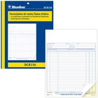 Blueline Sales Orders Book - 50 Sheet(s) - 2 PartCarbonless Copy - 11" x 8.50" Form Size - Letter - Blue Cover - Paper - 1 Each