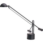 Dainolite 8W LED Desk Lamp, Black Finish - 28" (711.20 mm) Height - 28" (711.20 mm) Width - 1 x 8 W LED Bulb - Painted - Dimmable - 650 lm Lumens - Metal - Desk Mountable, Table Top - Black - for Desk, Office, Bedroom, Table
