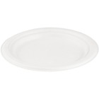 Eco Guardian 7" Round Compostable Plates - Disposable - Microwave Safe - White - Bagasse Body - 50 / Pack