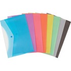 Geocan Document Envelope - Document - Letter - Snap - Polypropylene - 1 Each - Assorted, Frosted