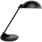 Dainolite Desk Lamp, Matte Black - 17" (431.80 mm) Height - 9" (228.60 mm) Width - 100 W LED Bulb - Painted - Adjustable, Dimmable, Adjustable Height - Metal - Desk Mountable, Table Top - Matte Black - for Desk, Table, Office, Commercial, Room